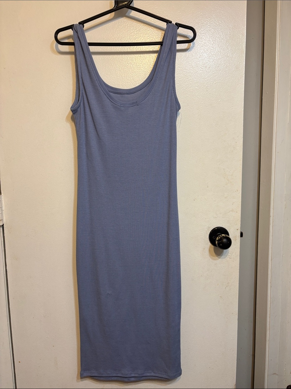 Charlotte Russe Sleeveless Midi Tank Dress in Dusty Blue